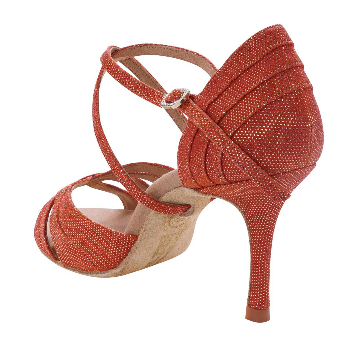 Rummos Damen Tanzschuhe Elite Paris 548 - Obermaterial: Leder - Farbe: Dark Tan Shiny - Weite: Normal - Absatz: 80E Stiletto - Größe: EUR 36