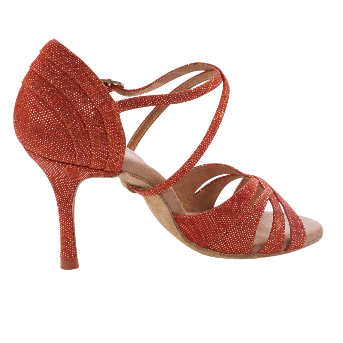 Rummos Damen Tanzschuhe Elite Paris 548 - Obermaterial: Leder - Farbe: Dark Tan Shiny - Weite: Normal - Absatz: 80E Stiletto - Größe: EUR 35,5