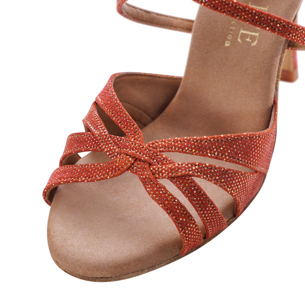 Rummos Damen Tanzschuhe Elite Paris 548 - Obermaterial: Leder - Farbe: Dark Tan Shiny - Weite: Normal - Absatz: 80E Stiletto - Größe: EUR 37