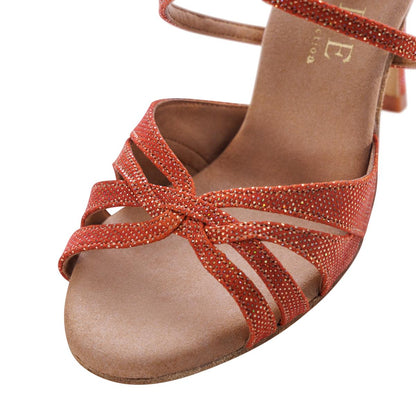 Rummos Damen Tanzschuhe Elite Paris 548 - Obermaterial: Leder - Farbe: Dark Tan Shiny - Weite: Normal - Absatz: 80E Stiletto - Größe: EUR 37