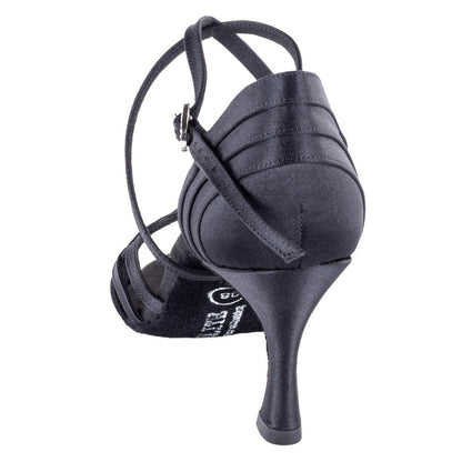 Rummos Damen Tanzschuhe Elite Gaia 041 - Material: Satin - Farbe: Schwarz - Weite: Normal - Absatz: 60R Flare - Größe: EUR 38,5