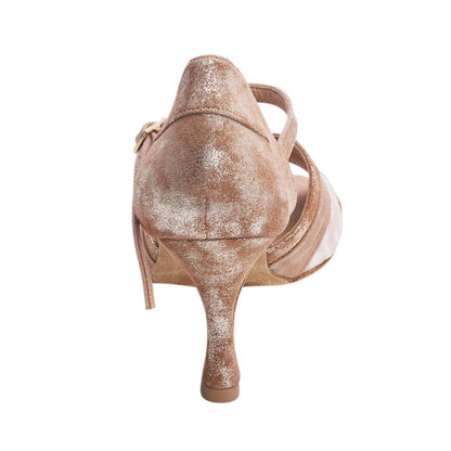 Rummos Damen Tanzschuhe Isabel 168-027 - Obermaterial: Leder/Nubuck - Farbe: TanCuarzo/LigBrown - Weite: Normal - Absatz: 60R Flare - Größe: EUR 42