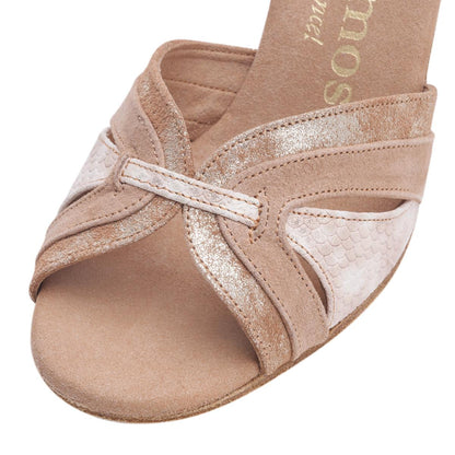 Rummos Damen Tanzschuhe Isabel 168-027 - Obermaterial: Leder/Nubuck - Farbe: TanCuarzo/LigBrown - Weite: Normal - Absatz: 60R Flare - Größe: EUR 34,5