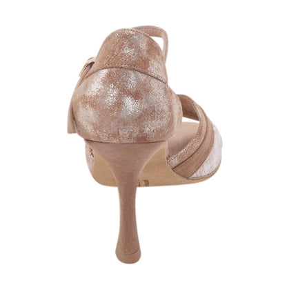 Rummos Damen Tanzschuhe Isabel 168-027 - Obermaterial: Leder/Nubuck - Farbe: TanCuarzo/LigBrown - Weite: Normal - Absatz: 70R Flare - Größe: EUR 37