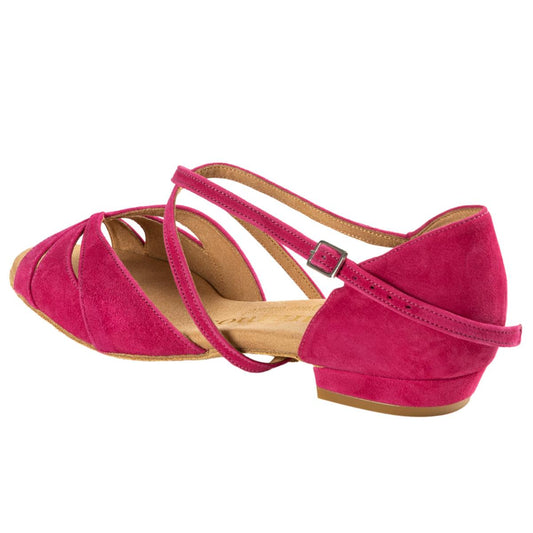 Rummos Damen Tanzschuhe Lola 242 - M: Nubuck - C: Fuchsia - W: Medium (Normal) - H: 20 Block - Si: EUR 42