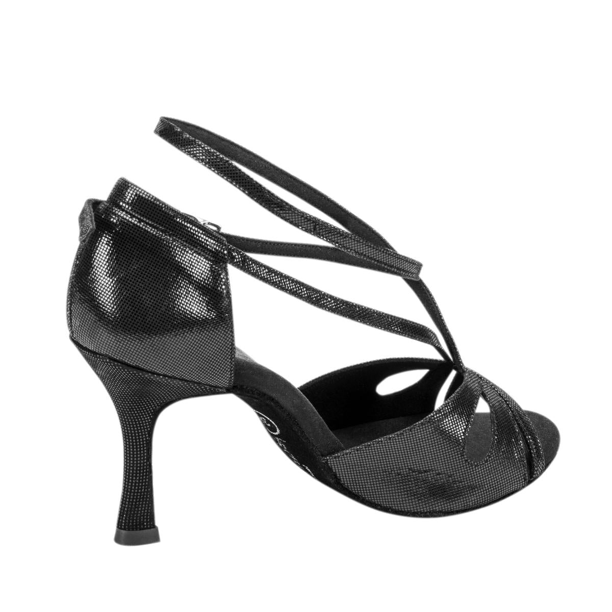 Rummos Damen Tanzschuhe R306 061 - Obermaterial: Leder - Farbe: Schwarz Diva - Weite: Normal - Absatz: 70R Flare - Größe: EUR 33