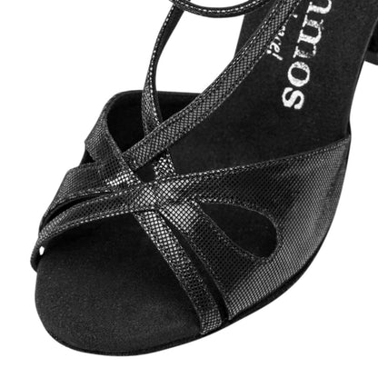 Rummos Damen Tanzschuhe R306 061 - Obermaterial: Leder - Farbe: Schwarz Diva - Weite: Normal - Absatz: 70R Flare - Größe: EUR 33,5