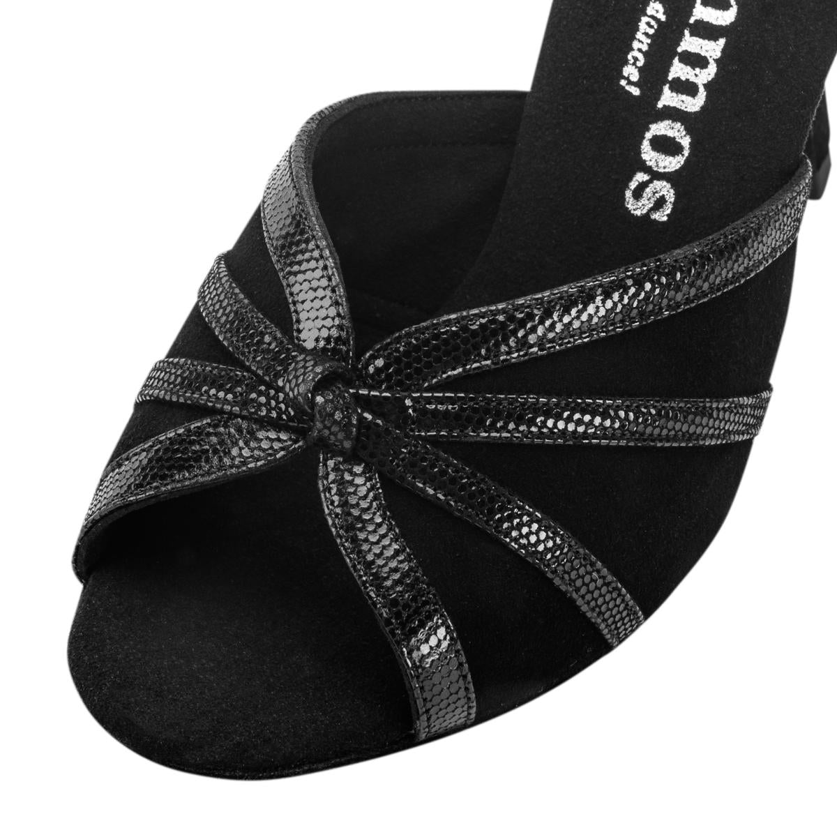 Rummos Damen Tanzschuhe R367 024-061 - Obermaterial: Leder - Farbe: Schwarz - Weite: Normal - Absatz: 70R Flare - Größe: EUR 38,5
