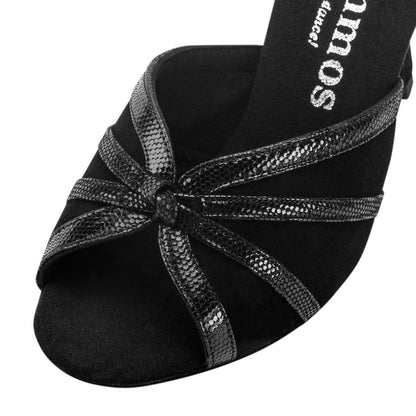 Rummos Damen Tanzschuhe R367 024-061 - Obermaterial: Leder - Farbe: Schwarz - Weite: Normal - Absatz: 70R Flare - Größe: EUR 38,5