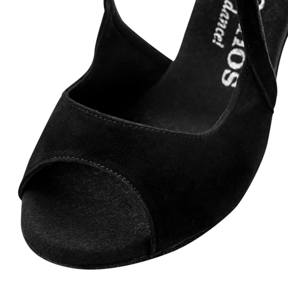 Rummos Damen Tanzschuhe R545 024 - Obermaterial: Nubuck - Farbe: Schwarz - Weite: Normal - Absatz: 60R Flare - Größe: EUR 37