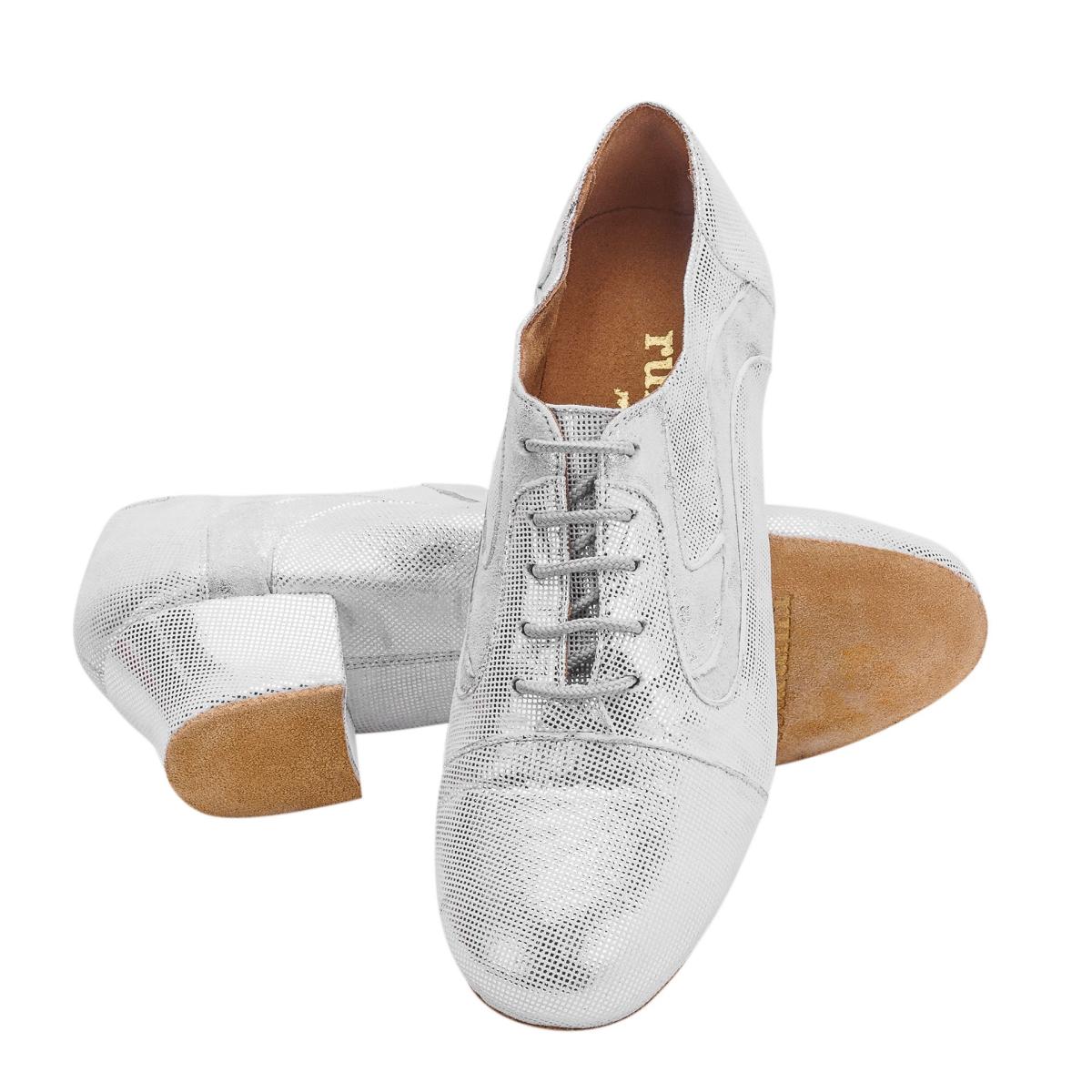 Rummos Damen Trainerschuhe R607 069-169 - Obermaterial: Leder/Nubuck - Farbe: Silber/Diva - Weite: Normal - Absatz: 45 Cuban - Größe: EUR 41