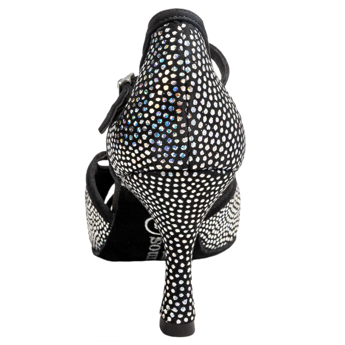 Rummos Damen Tanzschuhe Claire 231-024 - M: Leder/Nubuck - C: GalBlack/Schwarz - W: Medium (Normal) - H: 60R Flare - Si: EUR 41