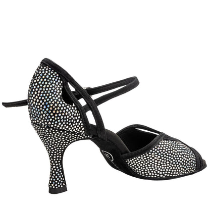 Rummos Damen Tanzschuhe Claire 231-024 - M: Leder/Nubuck - C: GalBlack/Schwarz - W: Medium (Normal) - H: 60R Flare - Si: EUR 35