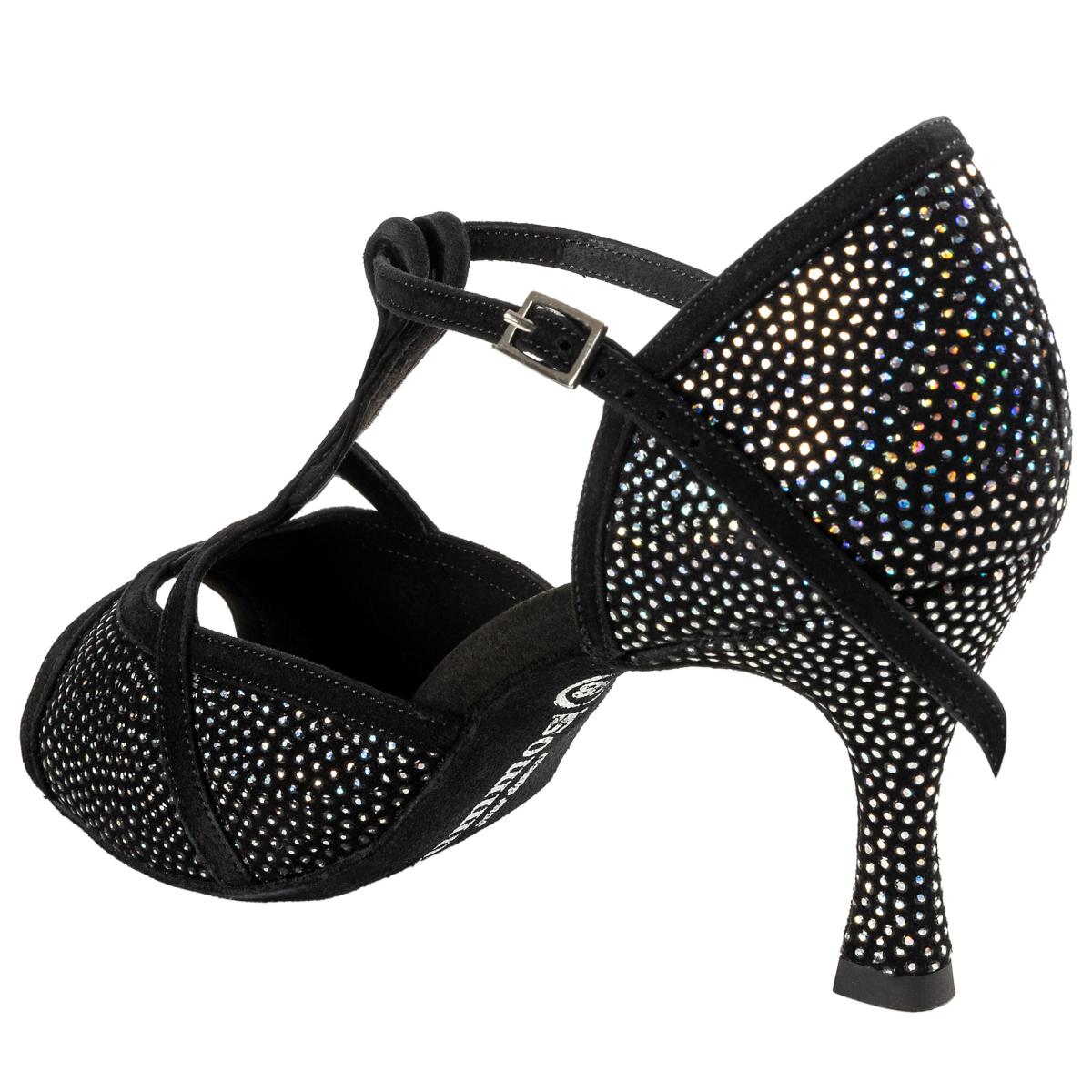 Rummos Damen Tanzschuhe Santigold 231-024 - M: Nubuck/Leder - C: GalBlack/Schwarz - W: Medium (Normal) - H: 60R Flare - Si: EUR 41