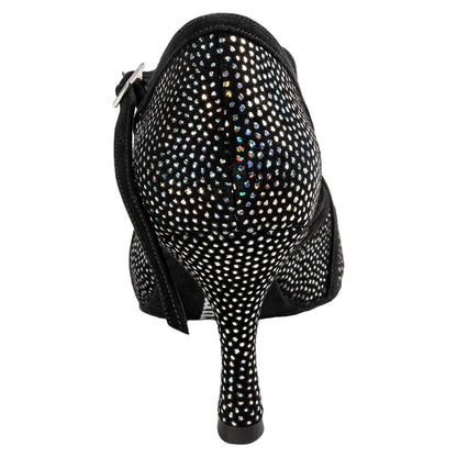 Rummos Damen Tanzschuhe Santigold 231-024 - M: Nubuck/Leder - C: GalBlack/Schwarz - W: Medium (Normal) - H: 60R Flare - Si: EUR 40,5