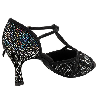 Rummos Damen Tanzschuhe Santigold 231-024 - M: Nubuck/Leder - C: GalBlack/Schwarz - W: Medium (Normal) - H: 60R Flare - Si: EUR 38,5