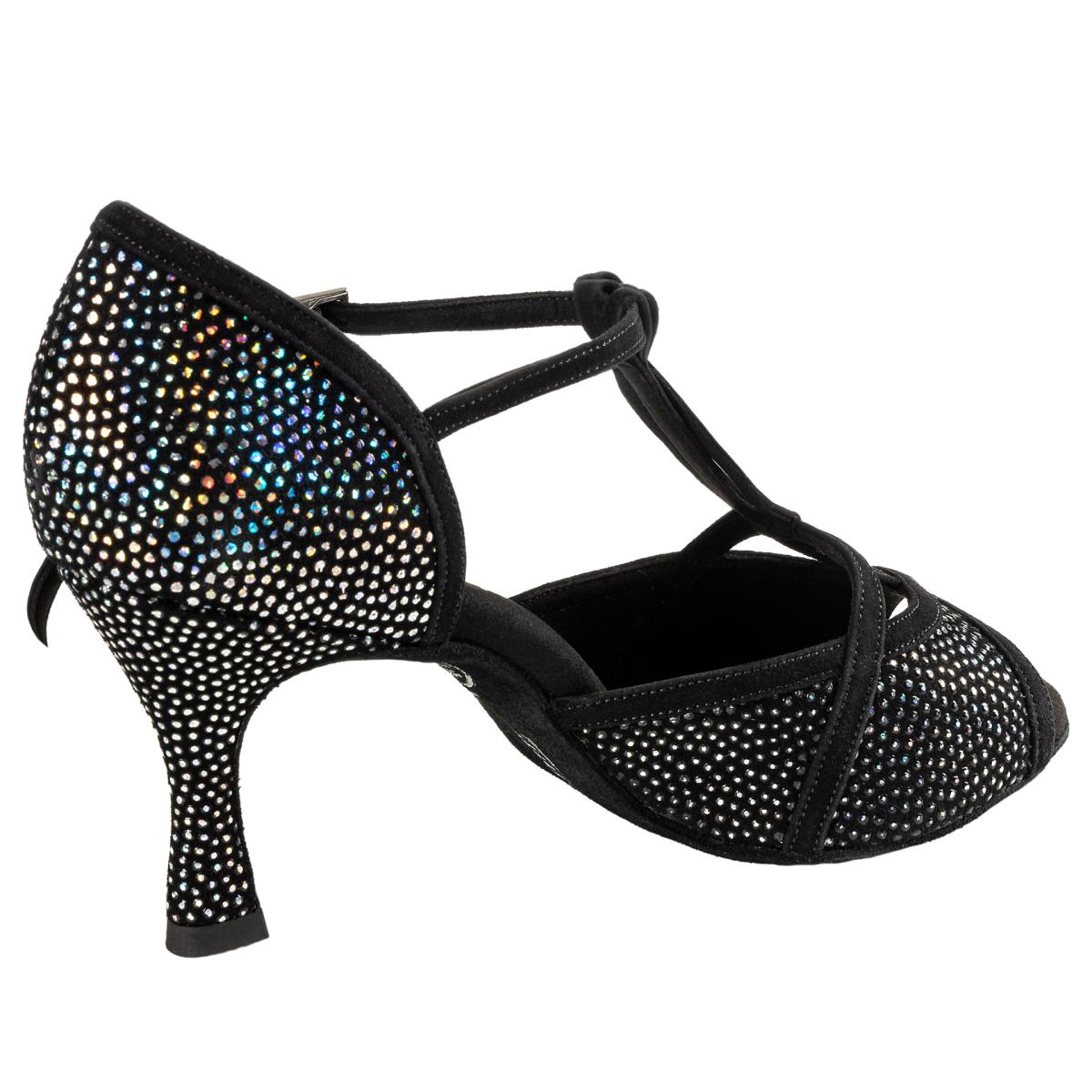 Rummos Damen Tanzschuhe Santigold 231-024 - M: Nubuck/Leder - C: GalBlack/Schwarz - W: Medium (Normal) - H: 60R Flare - Si: EUR 39