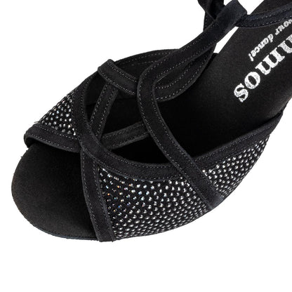 Rummos Damen Tanzschuhe Santigold 231-024 - M: Nubuck/Leder - C: GalBlack/Schwarz - W: Medium (Normal) - H: 60R Flare - Si: EUR 36