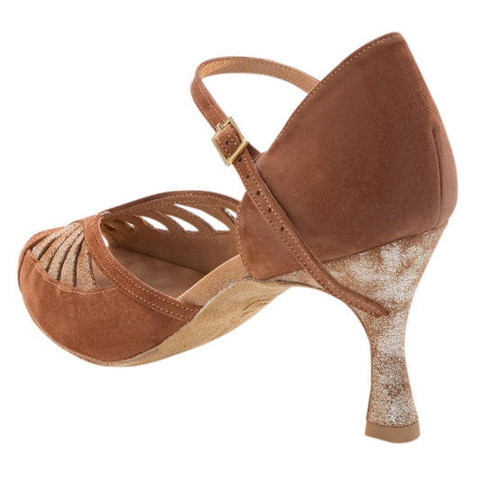 Rummos Damen Tanzschuhe Stella 026-168 - Obermaterial: Nubuck/Leder - Farbe: Braun/TanCuarzo - Weite: Normal - Absatz: 60R Flare - Größe: EUR 40,5