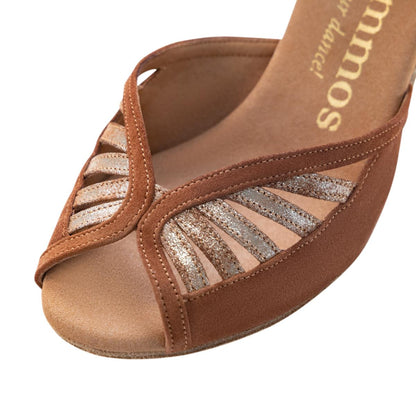 Rummos Damen Tanzschuhe Stella 026-168 - Obermaterial: Nubuck/Leder - Farbe: Braun/TanCuarzo - Weite: Normal - Absatz: 60R Flare - Größe: EUR 35