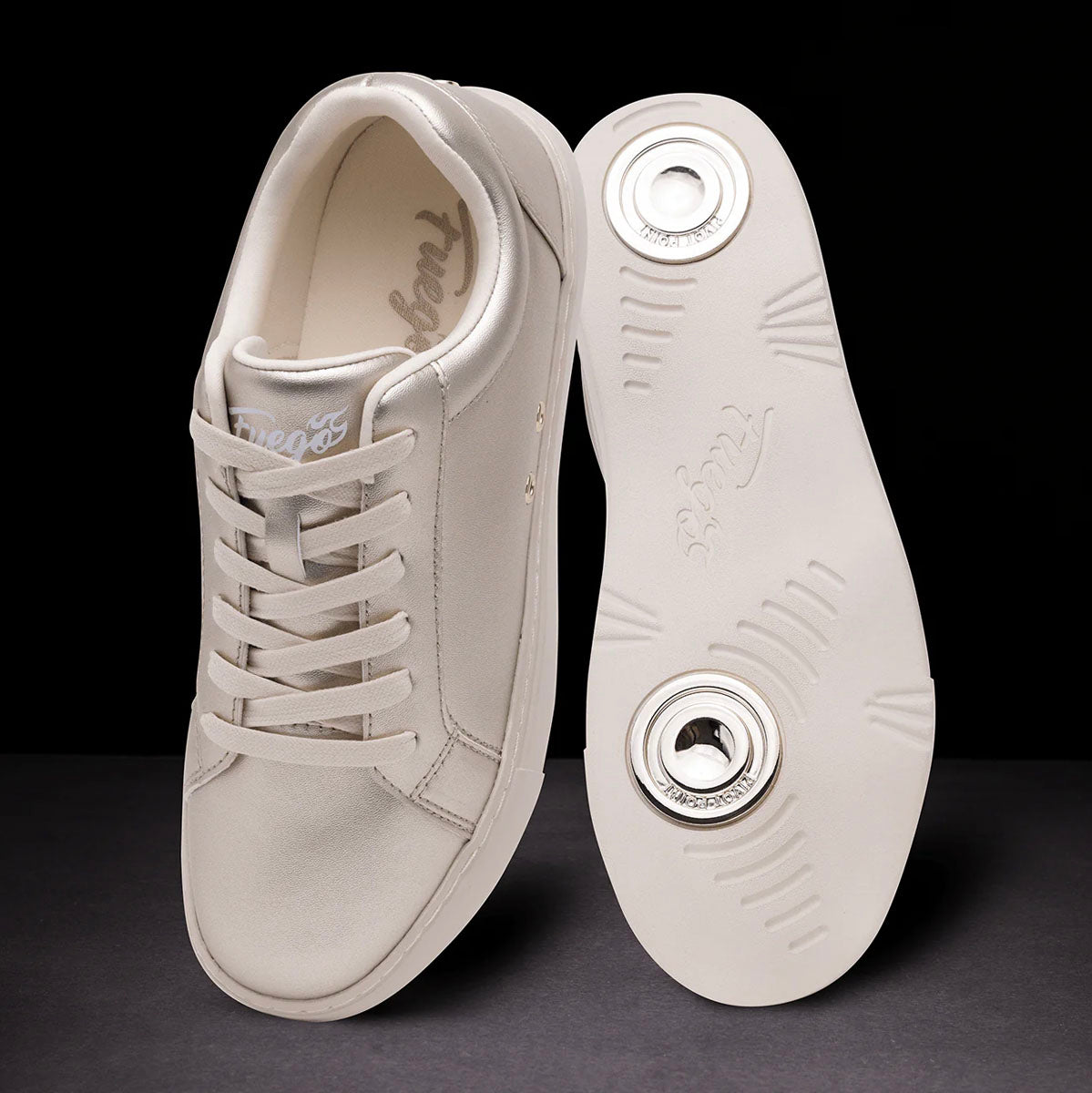 Fuego Unisex Low-Top Dance Sneakers Champagne