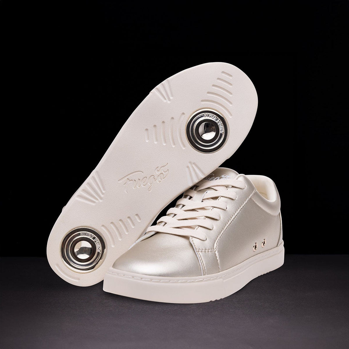 Fuego Unisex Low-Top Dance Sneakers Champagne