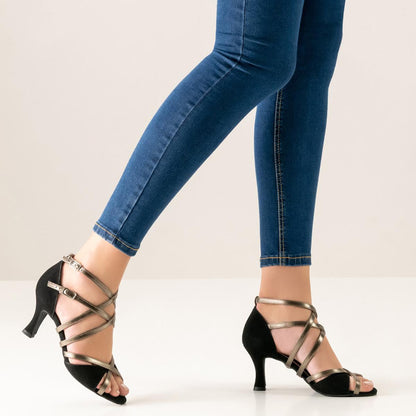 Werner Kern Damen Tanzschuhe Eva 6,5 - Farbe: Schwarz/Antik - Größe: UK 3,5