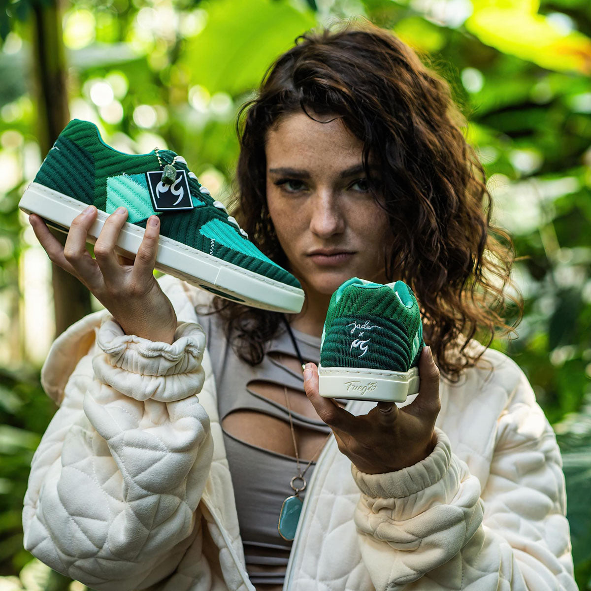 Fuego Unisex Low-Top Dance Sneakers Jade