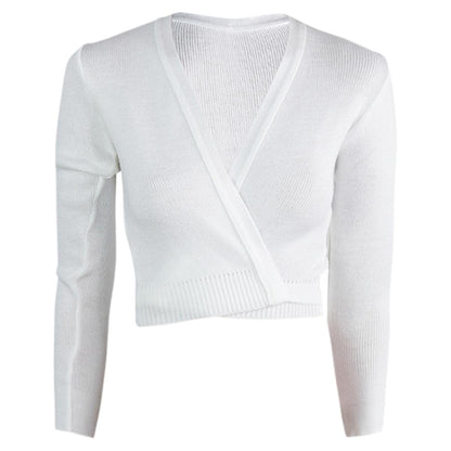 Intermezzo Damen Ballett Wickeljacke 6000 Jersey Elisa - Farbe: Weiß (001) - Größe: XXL