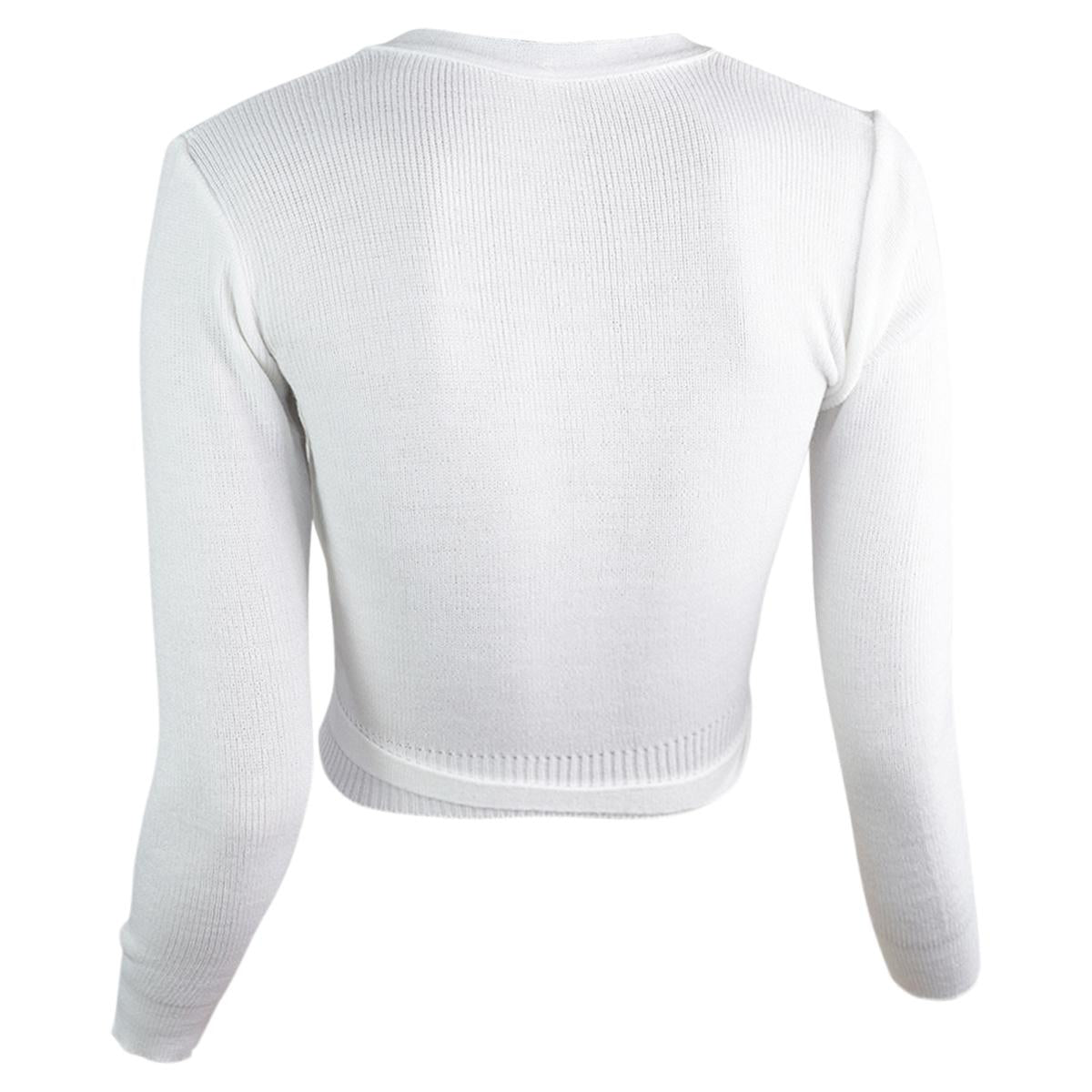 Intermezzo Damen Ballett Wickeljacke 6000 Jersey Elisa - Farbe: Weiß (001) - Größe: L