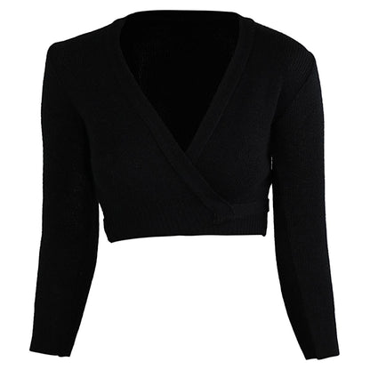 Intermezzo Damen Ballett Wickeljacke 6000 Jersey Elisa - Farbe: Schwarz (037) - Größe: XXL
