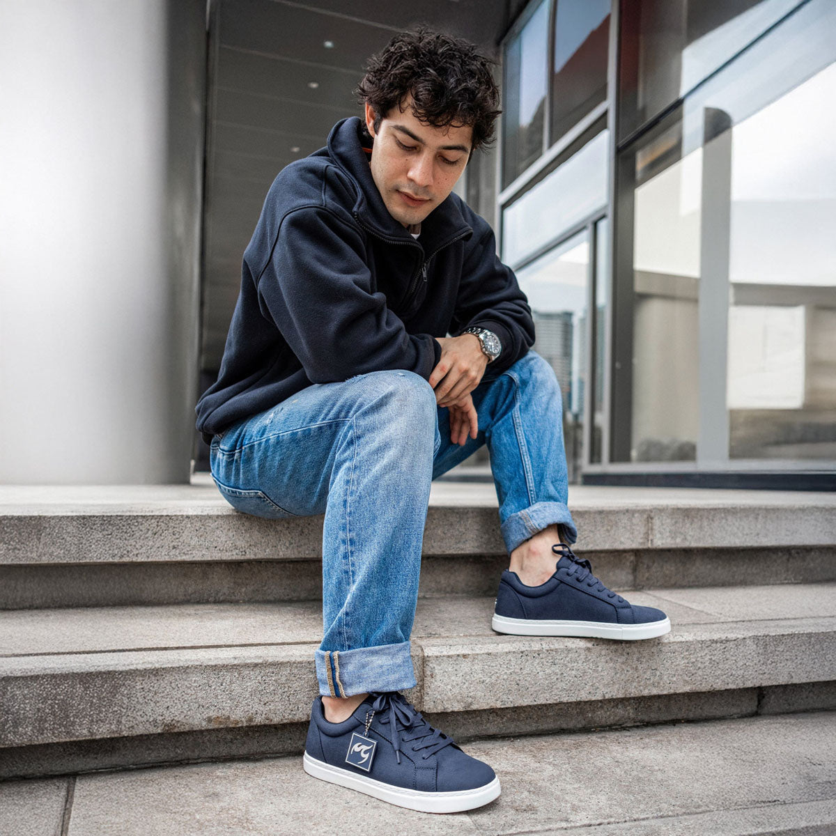 Fuego Unisex Low-Top Dance Sneakers Navy