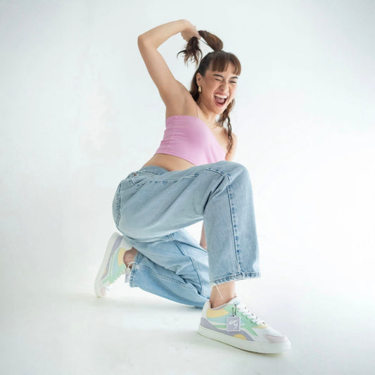 Fuego Unisex Low-Top Dance Sneakers Pastel