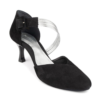 PortDance Damen Tanzschuhe PD126 - Obermaterial: Nubuck - Farbe: Schwarz - Größe: EUR 36