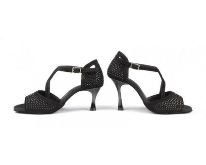 PortDance Damen Tanzschuhe PD507 - Material: Nubuck - Farbe: Schwarz - Größe: EUR 41