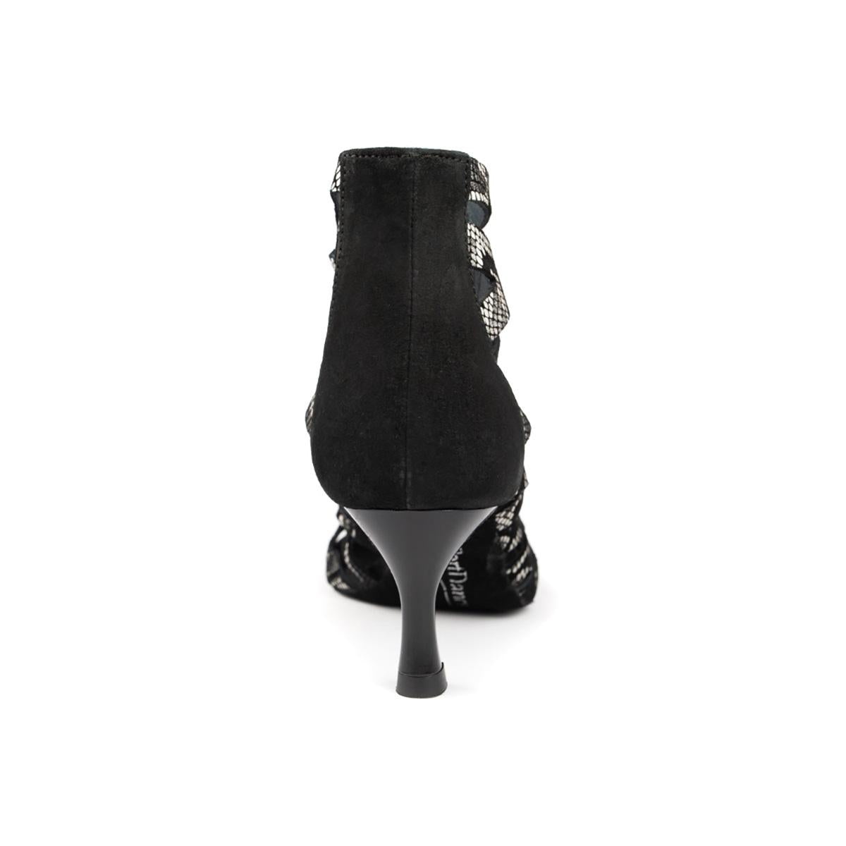 PortDance Damen Tanzschuhe PD804B - Farbe: Schwarz/Weiß - Absatz: 5 cm Flare (klein) - Größe: EUR 39