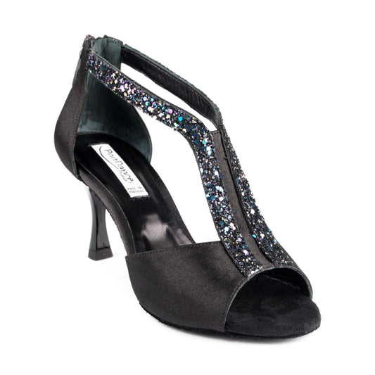 PortDance Damen Tanzschuhe PD806 Pro - Farbe: Schwarz/Multi - Größe: EUR 37