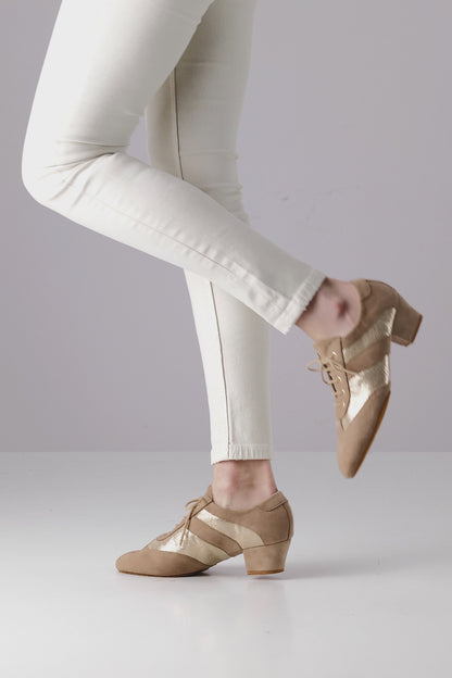 Anna Kern Damen Trainerschuhe Sandrine Beige/Gold