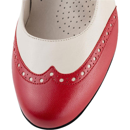 Werner Kern Damen Tanzschuhe Emma 4,5 - Farbe: Rot/Creme - Größe: UK 7,5